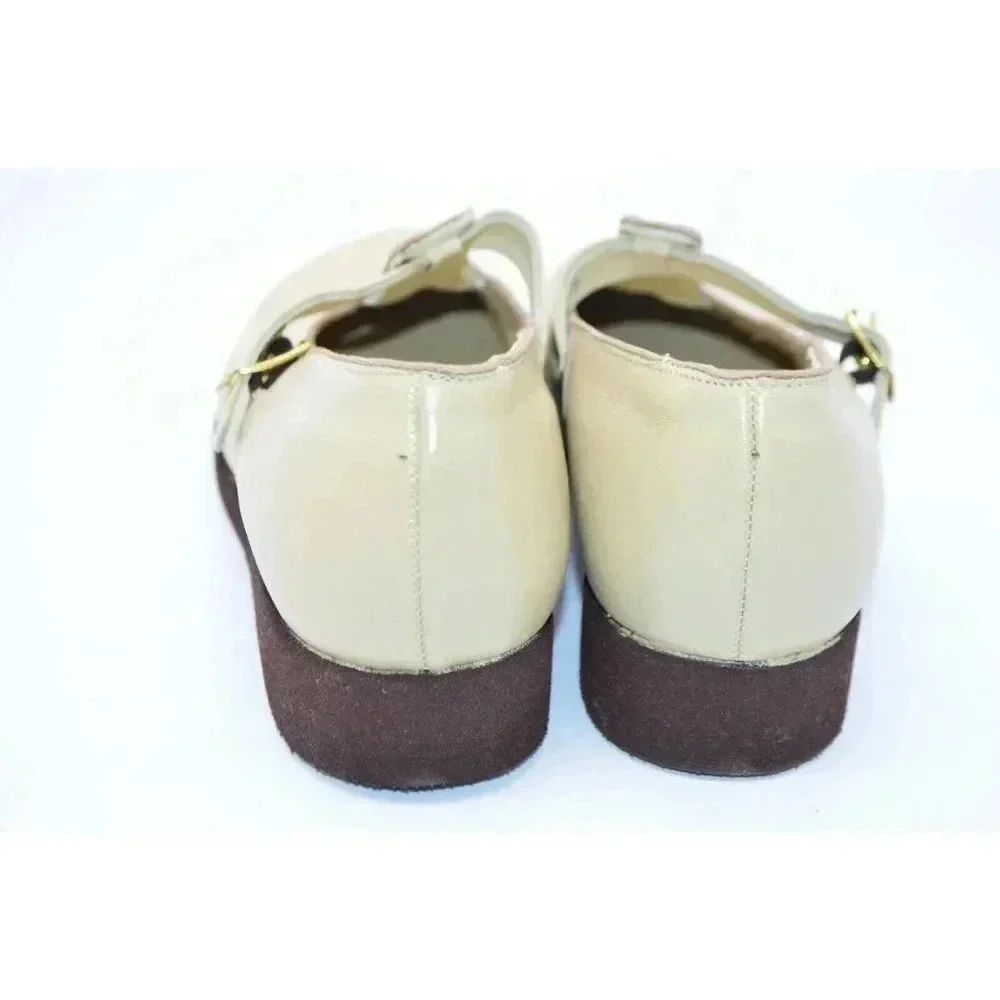 P. W. Minor Orthopedic Beige Buckle Mary Jane 6 B